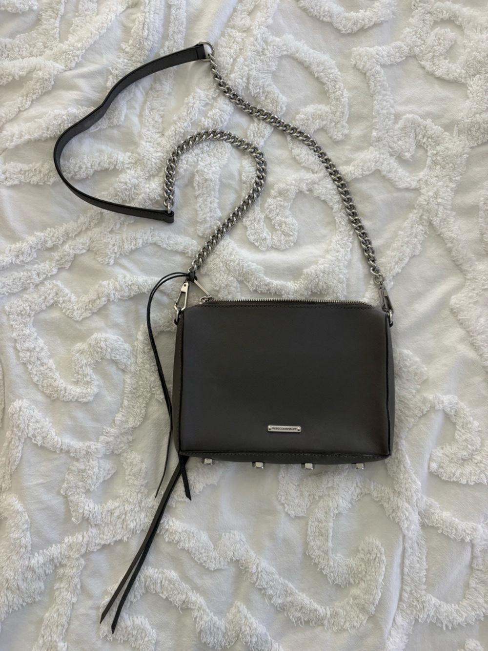 Rebecca Minkoff Black Crossbody Bag with Silver Chain